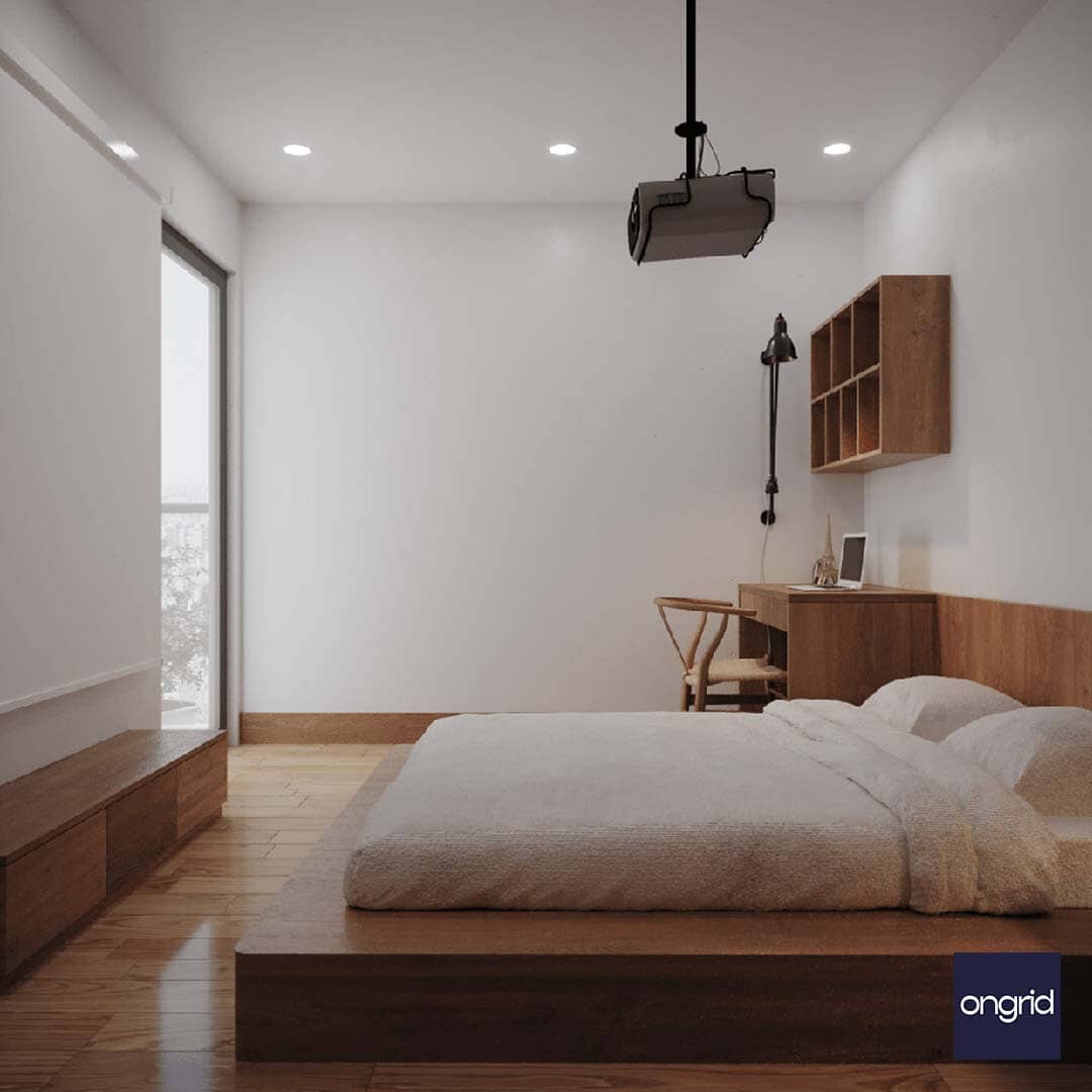 Mid-Century Modern Bedroom Design | 18' x 14' ongrid.design