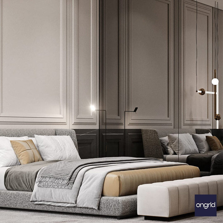 Trendy Bedroom Design Oasis | 19' x 13' ongrid.design