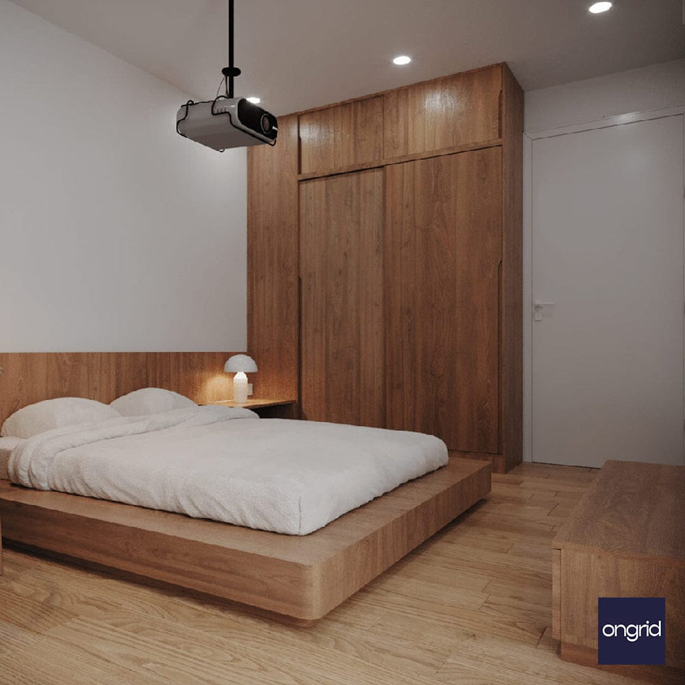 Mid-Century Modern Bedroom Design | 18' x 14' ongrid.design 