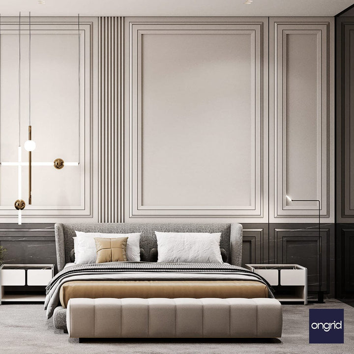 Trendy Bedroom Design Oasis | 19' x 13' ongrid.design