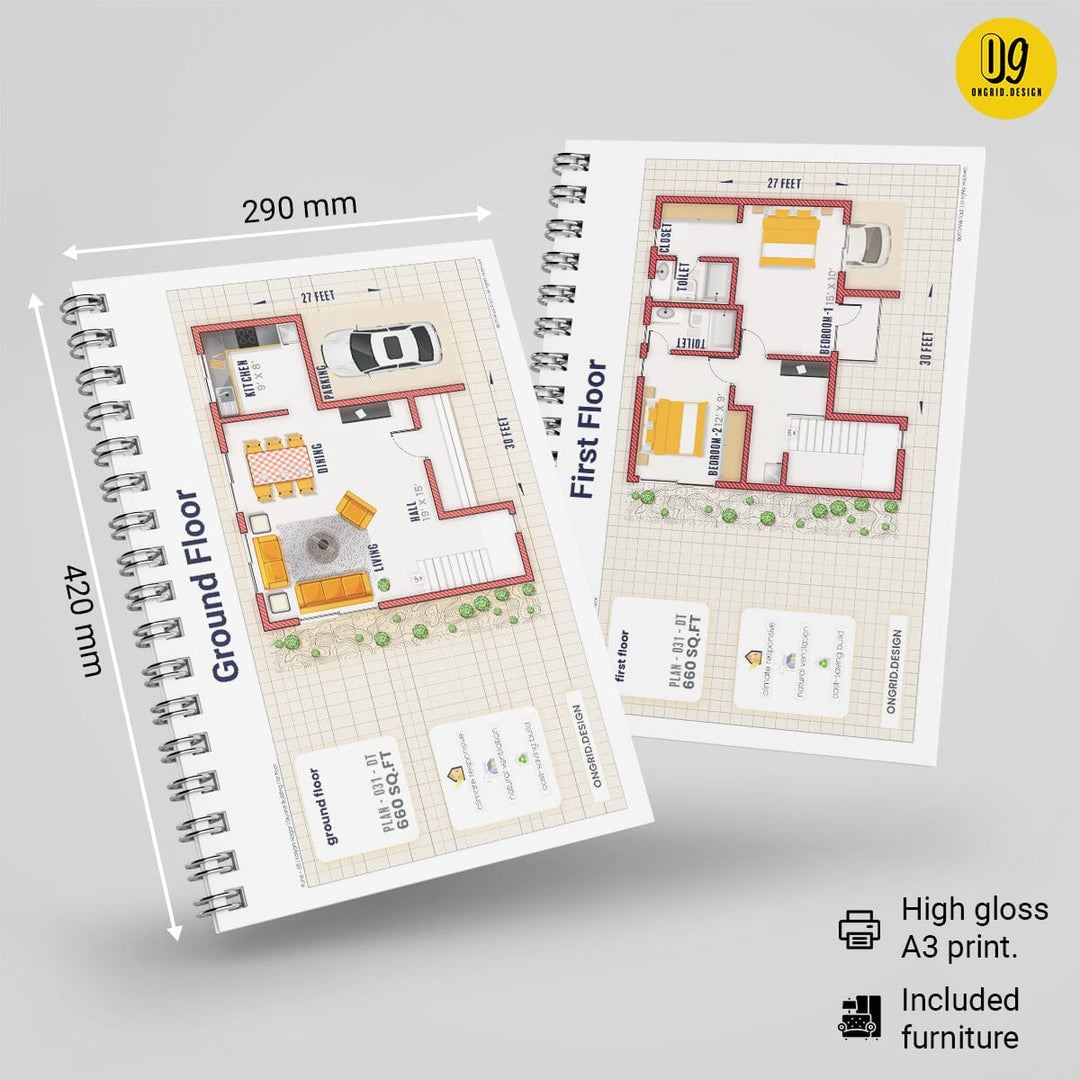 Urban Duplex Style Home Plan Print Books Ongrid.Design 
