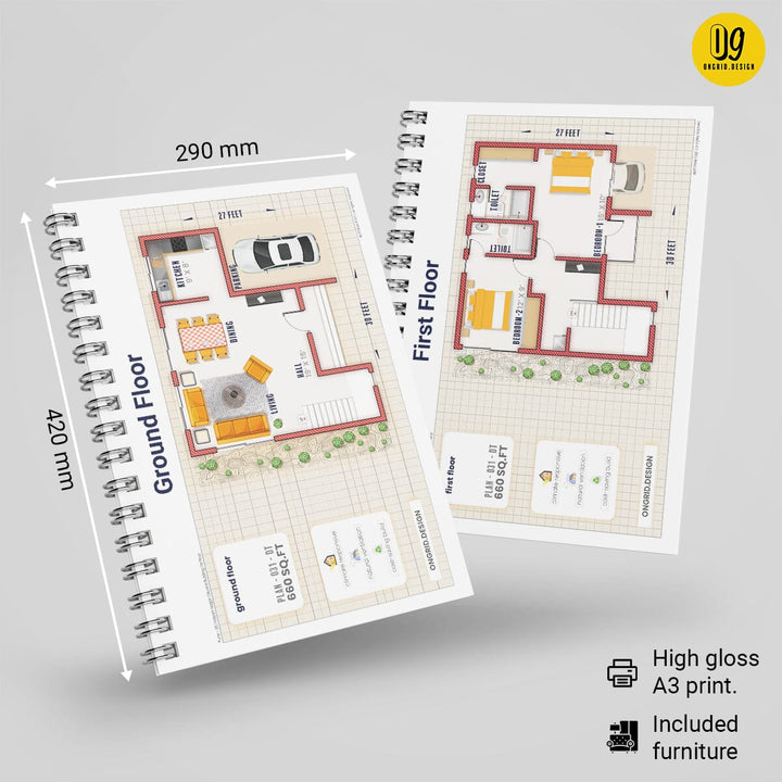 Urban Duplex Style Home Plan Print Books Ongrid.Design