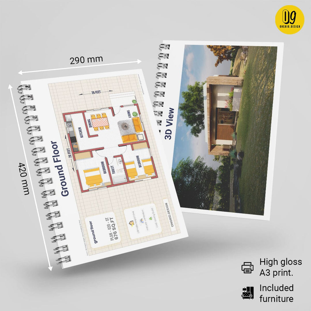 Simplex Style House Plan Print Books Ongrid.Design