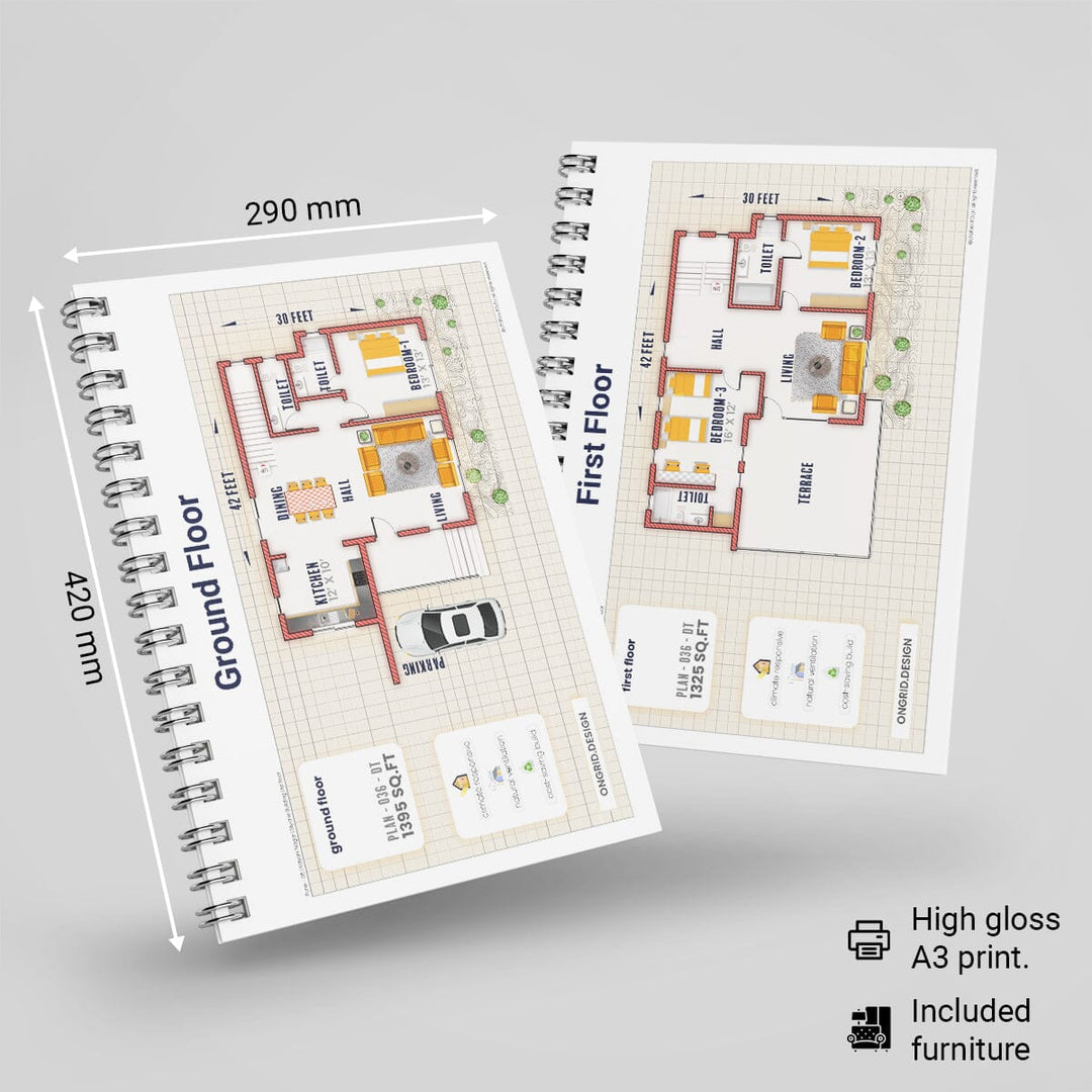 Villa Style Home Plan Print Books Ongrid.Design