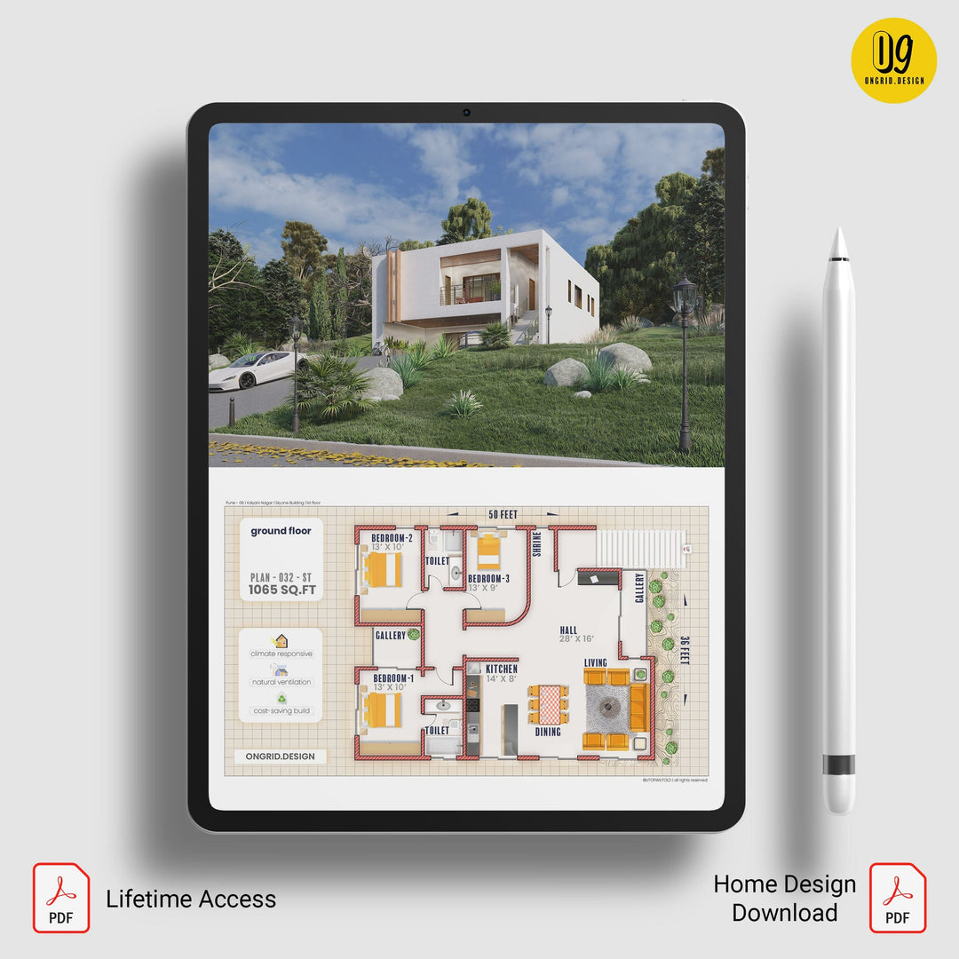 Luxury Villa Style Home Plan Print Books Ongrid.Design