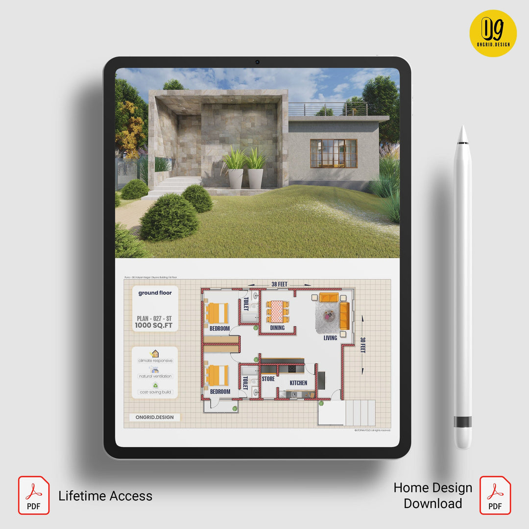Farm House Style Modern Home Plan Print Books Ongrid.Design