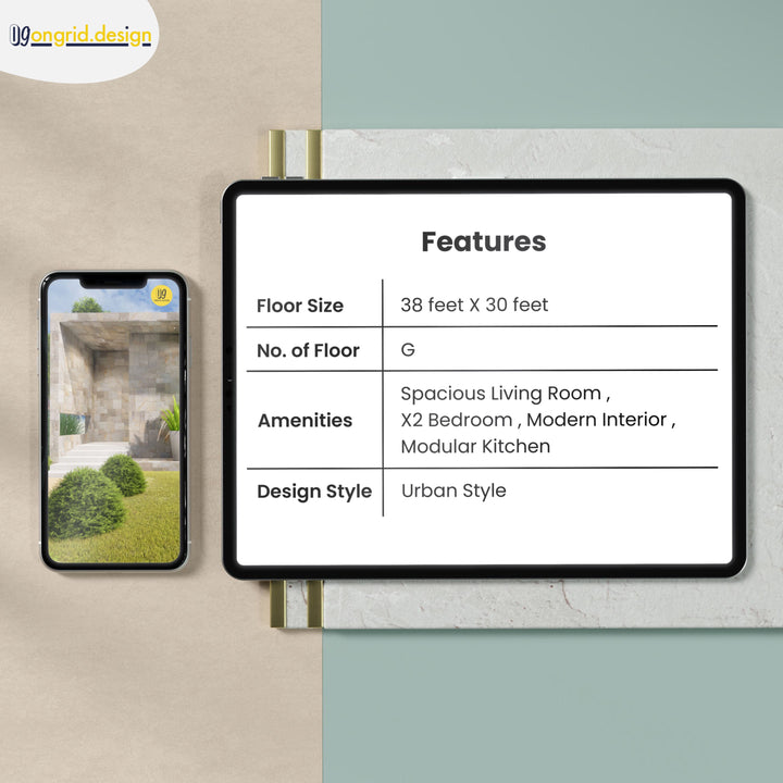 Farm House Style Modern Home Plan Print Books Ongrid.Design
