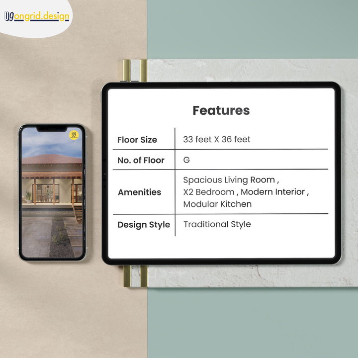 Sloped Roof Single Floor Home Plan Print Books Ongrid.Design