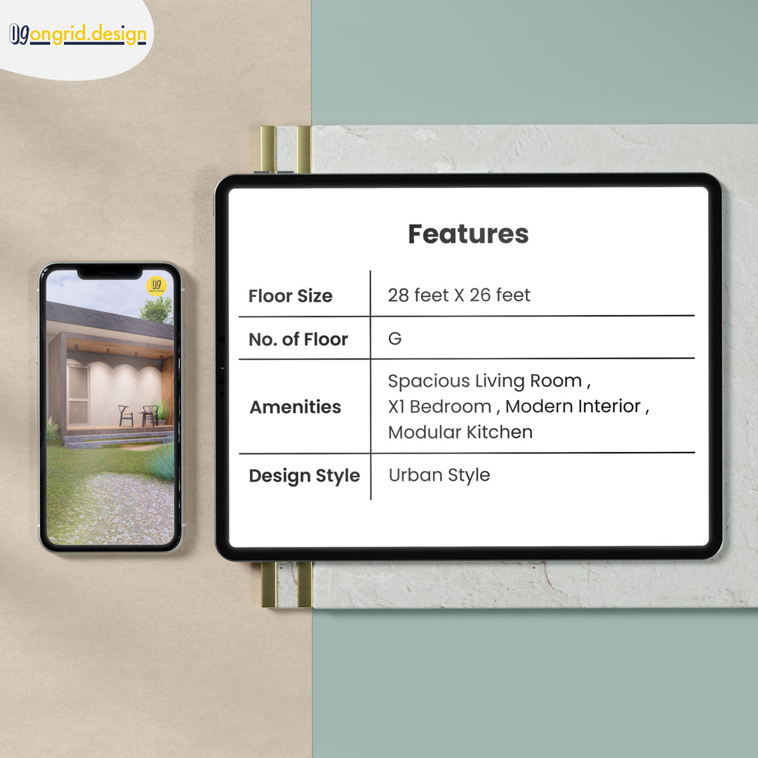 Farm House Single Storey Home Plan Print Books Ongrid.Design