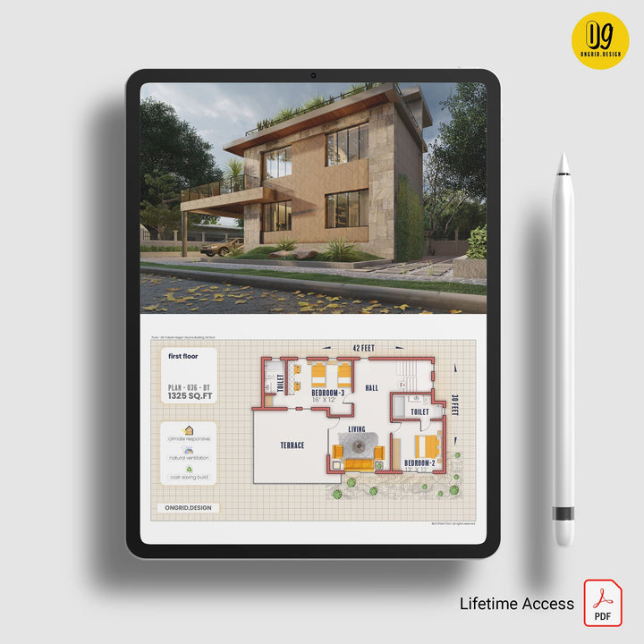 Villa Style Home Plan Print Books Ongrid.Design