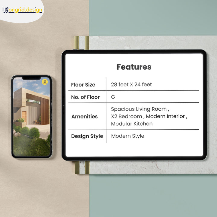 Modern Family Style Home Plan Print Books Ongrid.Design