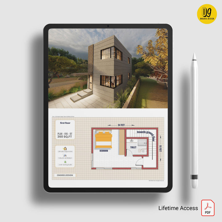 Modern Double Floor Style Home Plan Print Books Ongrid.Design