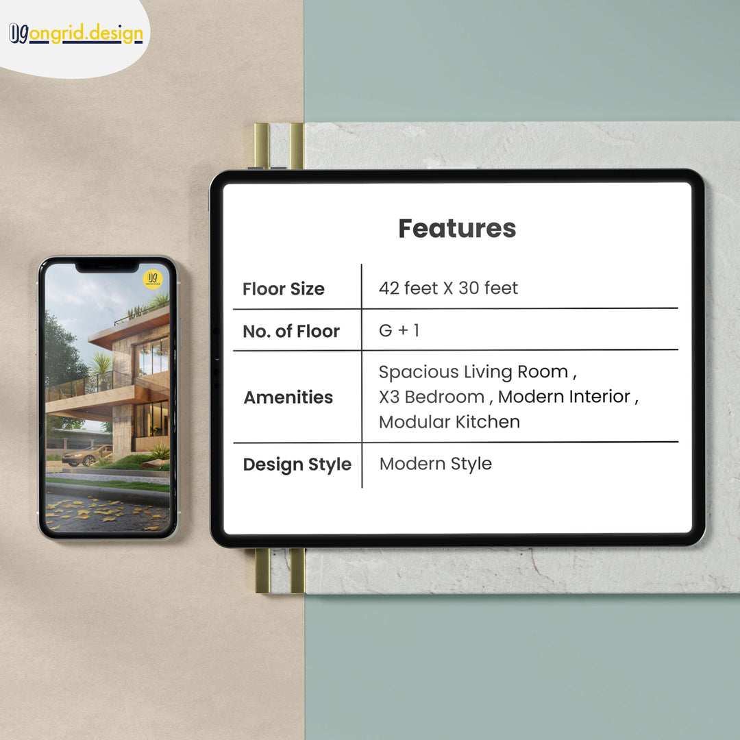 Villa Style Home Plan Print Books Ongrid.Design