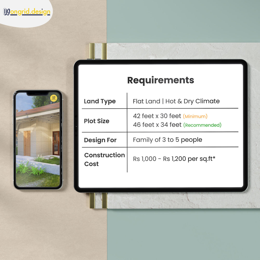 Flat Roof Simplex Home Plan Print Books Ongrid.Design