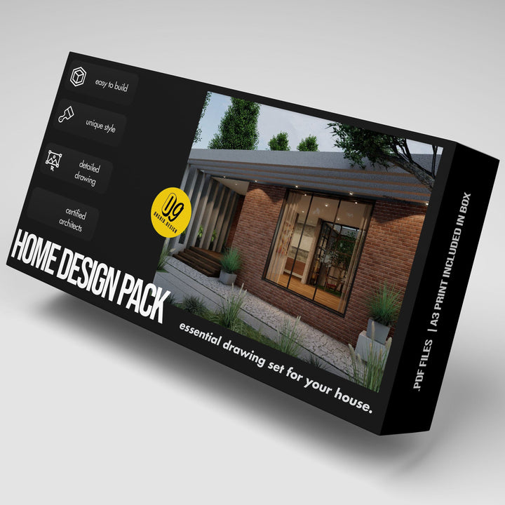 Minimal Style Single Floor Home Plan Print Books Ongrid.Design