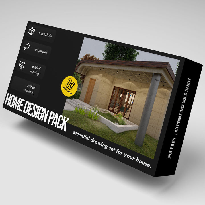 Flat Roof Simplex Home Plan Print Books Ongrid.Design