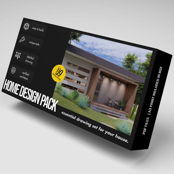 Farm House Single Storey Home Plan Print Books Ongrid.Design