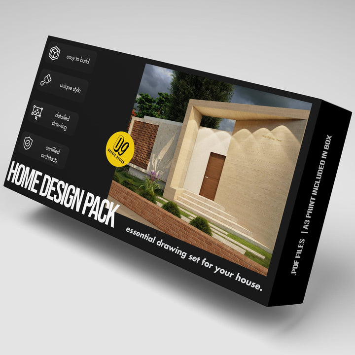 Modern Single Floor Style Home Plan Print Books Ongrid.Design