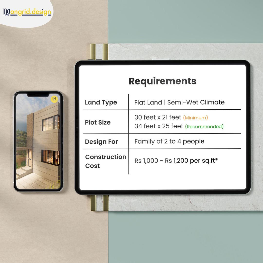 Modern Double Floor Style Home Plan Print Books Ongrid.Design