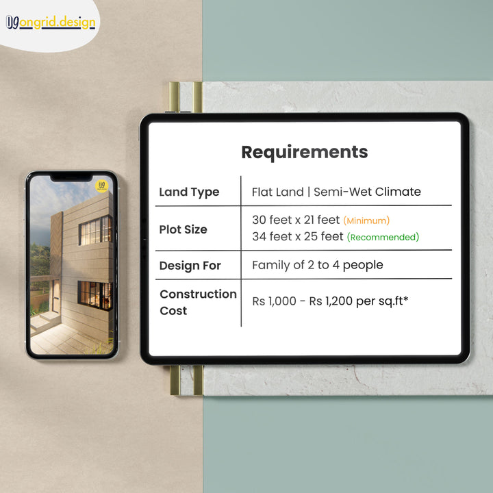 Modern Double Floor Style Home Plan Print Books Ongrid.Design