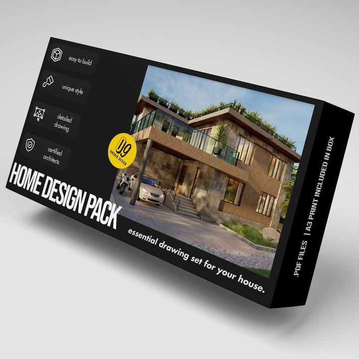 Villa Style Home Plan Print Books Ongrid.Design