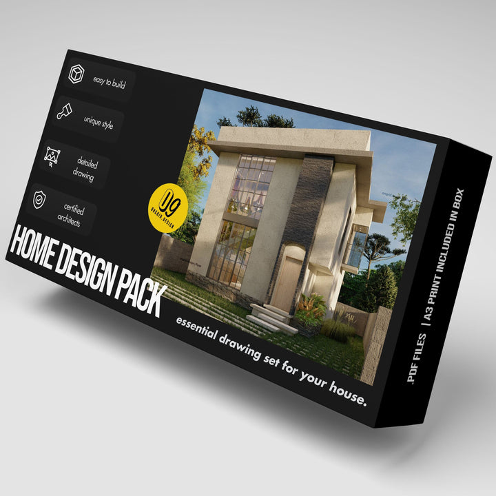 Modern Duplex Home Plan Print Books Ongrid.Design