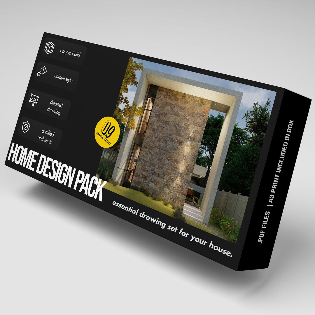 Modern Duplex Style Home Plan Print Books Ongrid.Design
