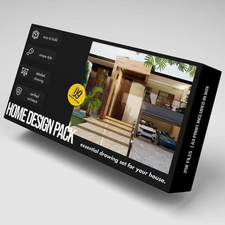 Contemporary Duplex Style Home Plan Print Books Ongrid.Design