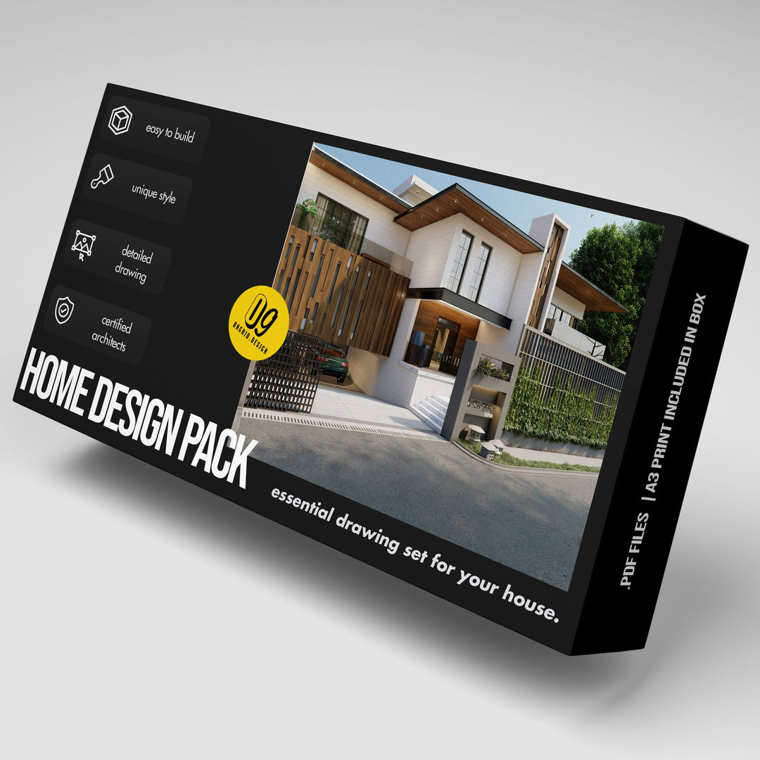 Contemporary Duplex Style Home Plan Print Books Ongrid.Design