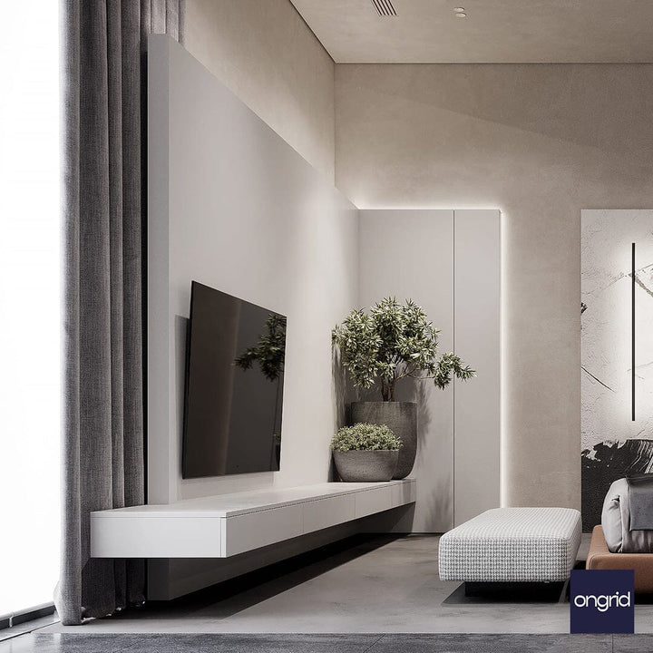 Sleek Sanctuary Bedroom Design | 17' x 14' ongrid.design