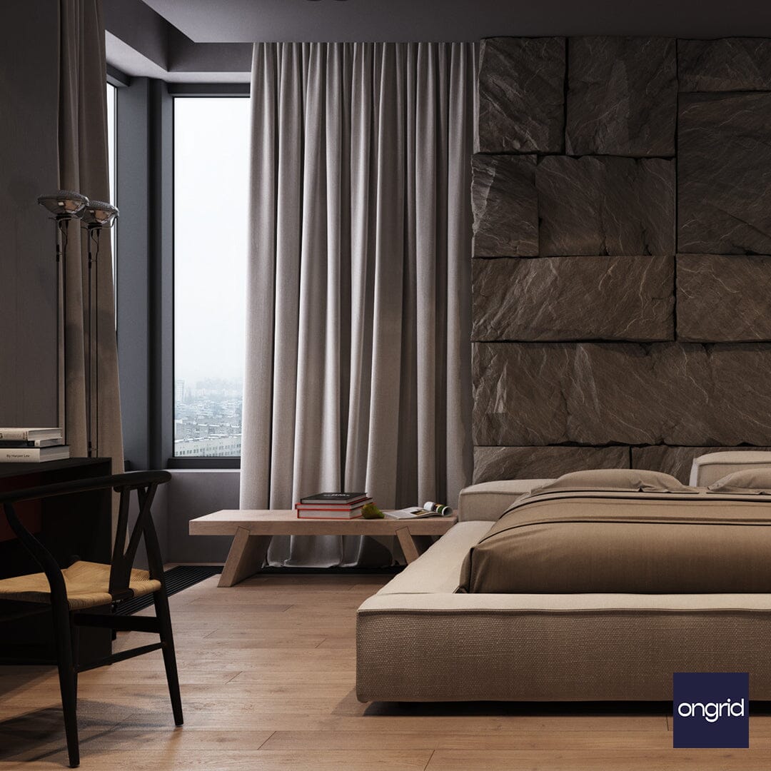 Innovative Illusion Bedroom Ensemble Design | 14' x 13' ongrid.design