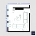 Modern and Traditional Living Room Floor Tiles - 20' x 17' | Ongrid.Design