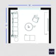 Drawing Room Wall Design Inspirations - 16' x 14' | Ongrid.Design