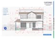 2D Technical Drawing of Front Elevation of Vernacular Duplex Design in Hassan, India