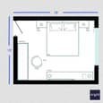 Gothic-Inspired Bedroom Design | 16' x 13'