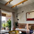 Tiles Design for a Chic 17x12 Living Room | Ongrid Design