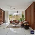Drawing Room Interior Design for an Artistic 17x16 Space | Ongrid Design