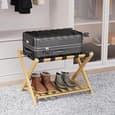 Assembled Bamboo Luggage Rack