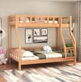 Solid Wood Bunk Bed Twin Over Bed with Ladder