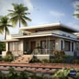 Modern Single-Floor House Design with Tropical Garden Aesthetics