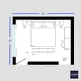 Geometric-Inspired Bedroom Design | 15' x 12'