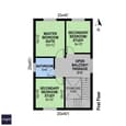 First floor plan of 20x40 North-facing house with room dimensions