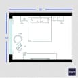 Tropical-Inspired Bedroom Design | 16' x 13'