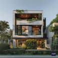 Urban Elegance Redefined: The Tri-Level Glass House