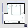 The Artful Dreamer Bedroom Ensemble Design | 13' x 11'