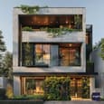 Urban Elegance Redefined: The Tri-Level Glass House