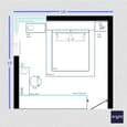 Innovative Illusion Bedroom Ensemble Design | 14' x 13'