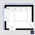 Tribal-Inspired Bedroom Design | 13' x 12'