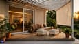 Design highlight showing rear verandah entertainment pavilion with pergola and seating
