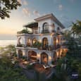 Sunset Serenity: The Three-Story Waterfront Elegance
